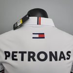Camisa Gola Polo Fórmula 1 Mercedes-Benz F1 Branca Team Driver