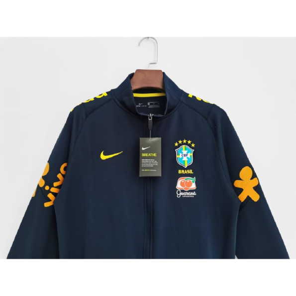 Jaqueta do Brasil Copa do Mundo 2022 Azul Escura Masculina