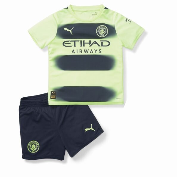 Kit Infantil Manchester City  verde Unissex 22/23