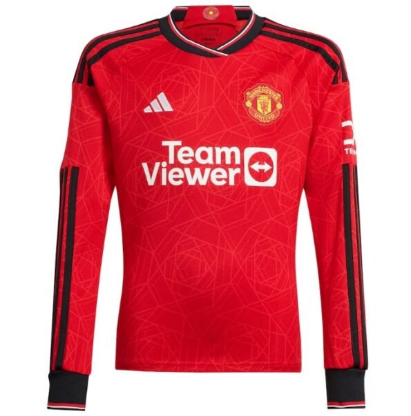 Nova Camisa Manchester United Vermelha 2023/24 Manga Longa