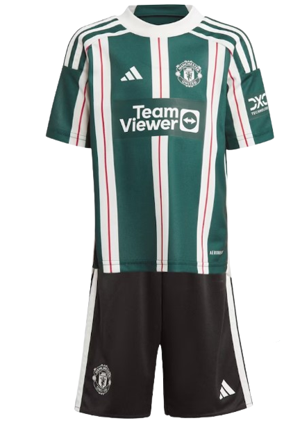 Kit Infantil Manchester United Verde 2023/24 Unissex