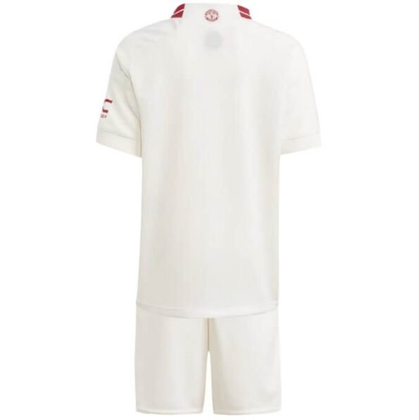 Kit Infantil Manchester United 3 Branca 2023/24 Unissex