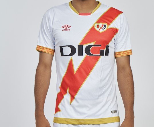 Nova Camisa Rayo Vallecano Home Branca 2023/24 Masculina