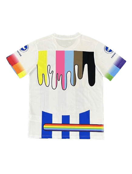 Camisa Brighton Pré-jogo Especial LGBT Branca 2023/24 Masculina