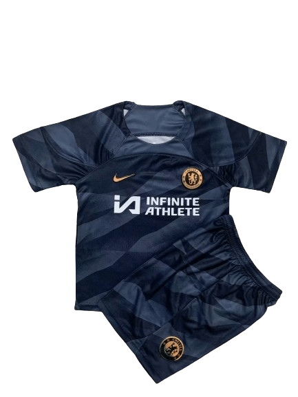 Kit Infantil Chelsea Preta Goleiro 2023/24 Unissex