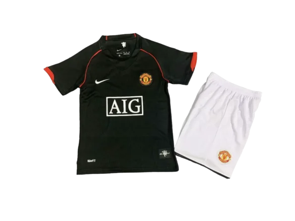 Kit Infantil Manchester United Away Preta II 2007/08 Unissex