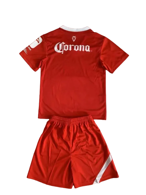 Kit Infantil Deportivo Toluca Home Vermelha 2023/24 Unissex