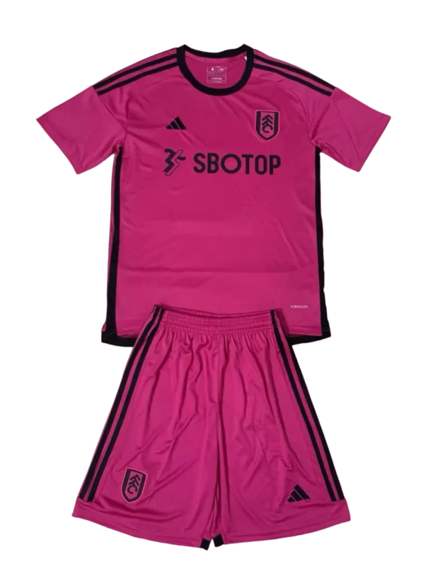 Kit Infantil Fulham Rosa Away II 2023/24 Unissex