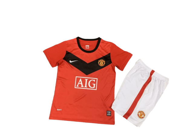 Kit Infantil Manchester United Home Vermelha 2009/10 Unissex