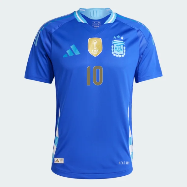 Camisa Argentina II Away Azul 2024/25 Messi #10 Jogador