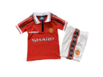 Kit Infantil Manchester United Vermelha 1998 Unissex