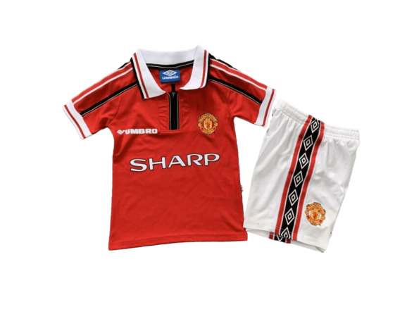 Kit Infantil Manchester United Vermelha 1998 Unissex