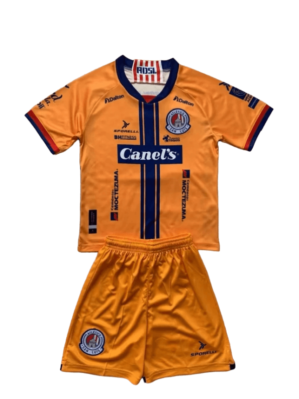 Kit Infantil Atlético San Luis Laranja 2024/25 Unissex