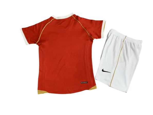 Kit Infantil Manchester United 2006/07 Home Vermelha Retrô Unissex