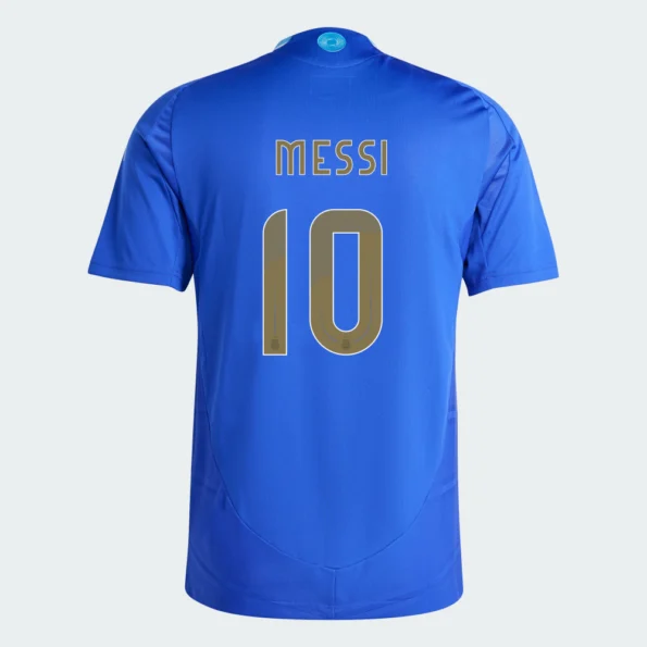 Camisa Argentina II Away Azul 2024/25 Messi #10 Jogador