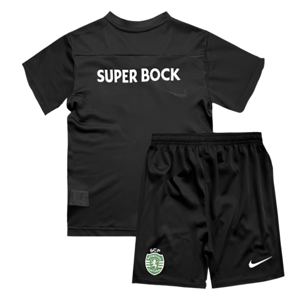 Kit Infantil Sporting Portugal Preta 2023/24 Unissex