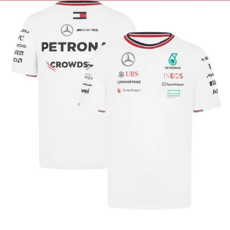 Camiseta Mercedes AMG Petronas F1 2024 Branca Team Driver