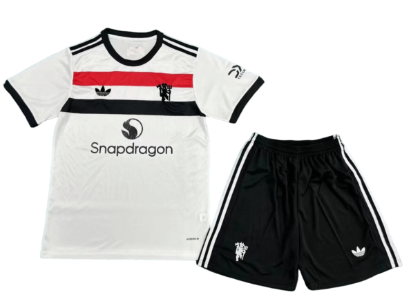 Kit Infantil Manchester United Third III Branca 2024/25 Unissex