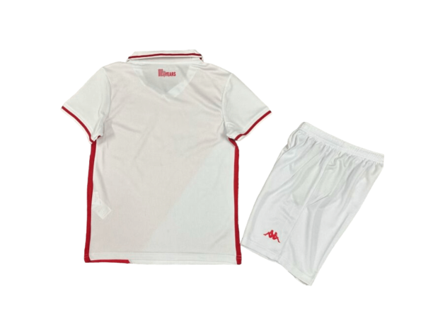 Kit Infantil Titular Monaco Branca Vermelha I 2024/25 Unissex