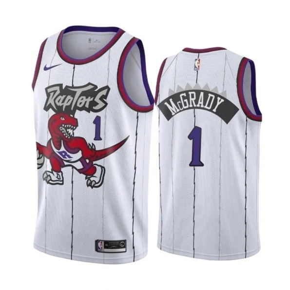 Regata NBA Toronto Raptors Retro Branca McGrady #1