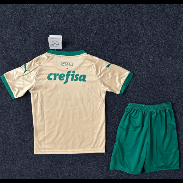 Kit Infantil Palmeiras Dourado Third III 2024/25 Unissex