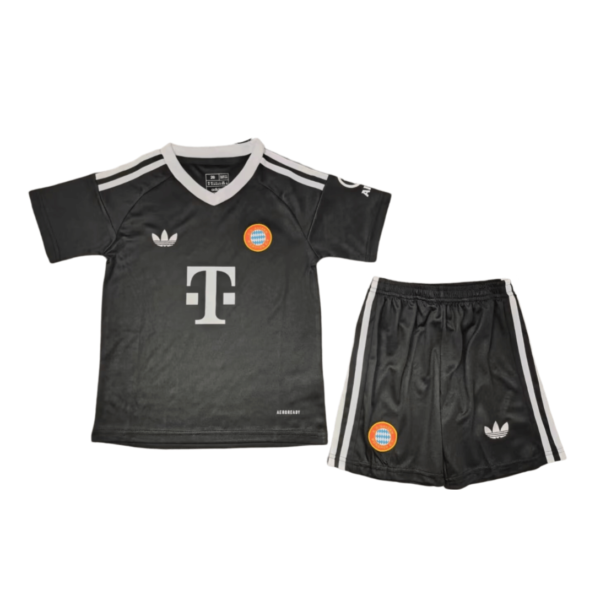 Kit Infantil Bayern de Munique Preta Originasl 2024/25 Unissex