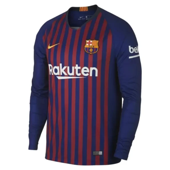 Camisa Barcelona Home I Grená 2018 Manga Longa