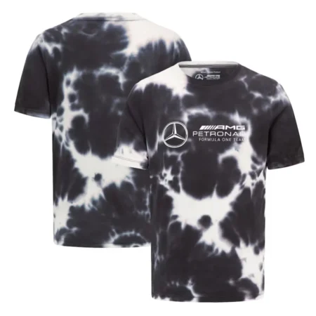 Camisa Mercedes Benz AMG F1 Tie Dye Preta Masculina