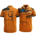 camisa-polo-mclaren-lando-norris-4-laranja-team-racing-f1-2024-masculina