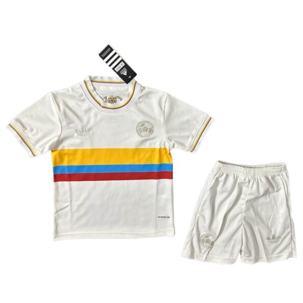 Kit Infantil da Colômbia Branca 100 Anos Retrô 2024/25 Unissex