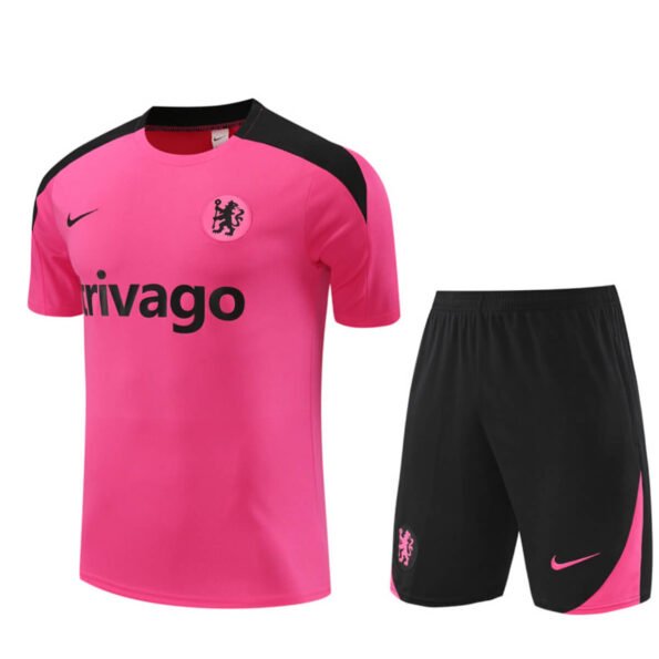 Conjunto Chelsea Treino Camisa e Short Rosa 2024/25