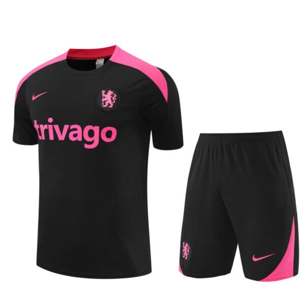 Conjunto Chelsea Treino Camisa e Short Preto 2024/25