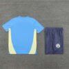 Conjunto Manchester City Treino Camisa e Short Azul Claro 2024/25