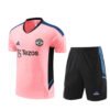 Conjunto Manchester United Treino Camisa e Short Rosa 2022/23