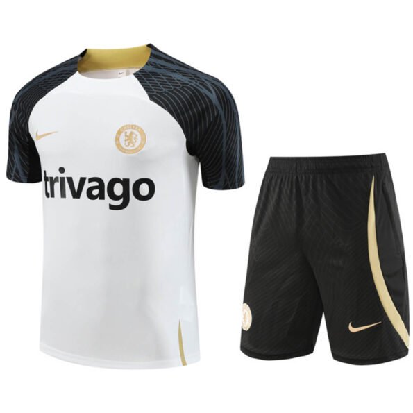 Conjunto Chelsea Treino Camisa e Short Branca 2023/24