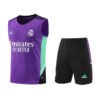 Kit Regata e Short Real Madrid Treino Roxo/Preto 2023/24