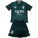 Kit Infantil As Monaco Verde Away 2024/25 Unissex