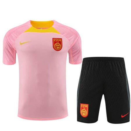 Kit Short e Camisa da China Treino Rosa 2023/24