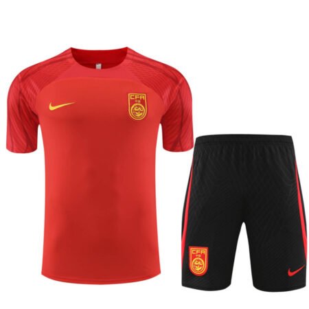 Kit Short e Camisa da China Treino Vermelho 2023/24